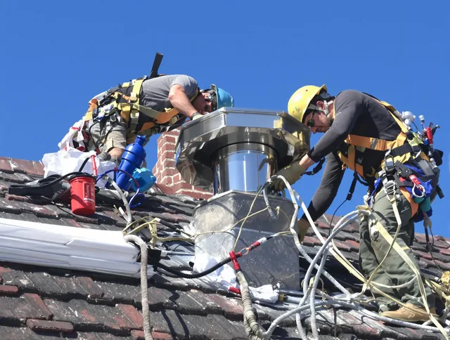 Protective chimney cap installed by Monterey Park Chimney Sweep in Monterey Park, CA