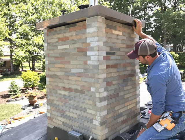 Monterey Park Chimney Sweep completing a modern chimney remodel in Monterey Park, CA