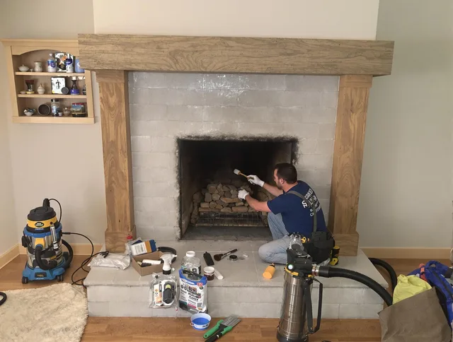 Detailed creosote removal process by Monterey Park Chimney Sweep in Monterey Park, CA