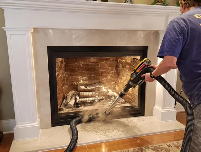 Fireplace cleaning performed by Monterey Park Chimney Sweep in Monterey Park, CA