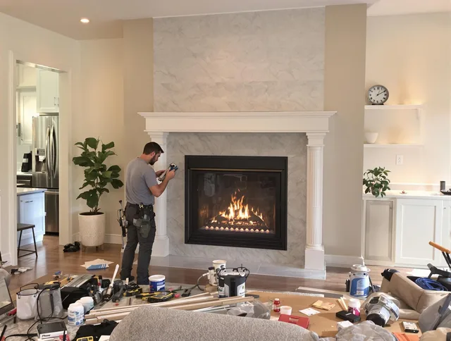 Newly installed fireplace by Monterey Park Chimney Sweep in Monterey Park, CA