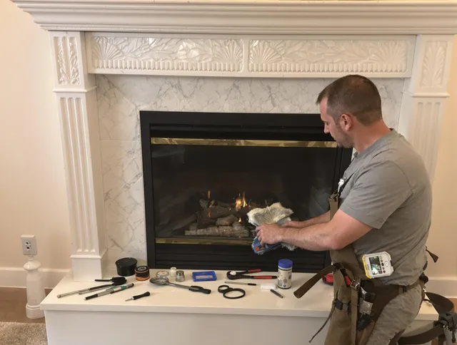 Monterey Park Chimney Sweep performing fireplace maintenance in Monterey Park, CA