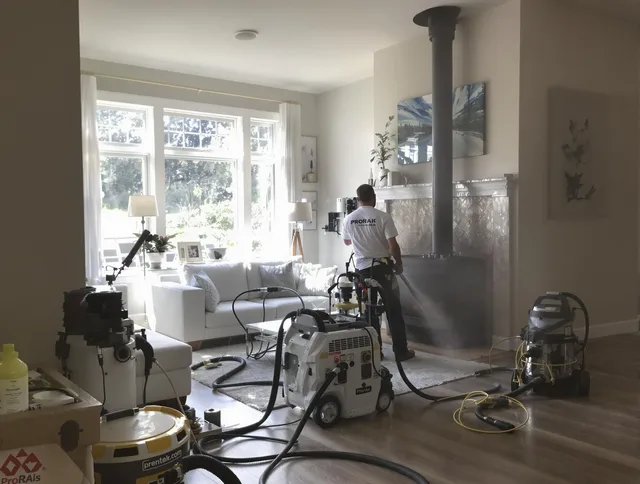 Soot removal service by Monterey Park Chimney Sweep for a fireplace in Monterey Park, CA